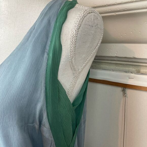 J.Crew silk belted lined shift dress w/ Deco vibe love the green accents 🌷❤️🌺 - Picture 5 of 11